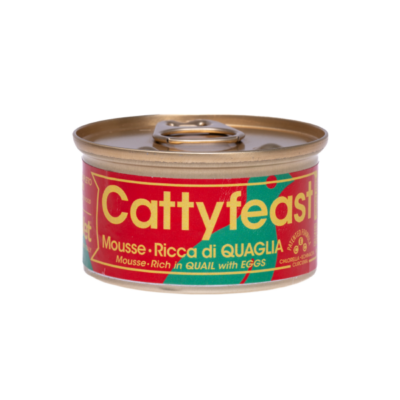 CattyFeast Mousse riche en caille et œufs – Chaton – 85 g