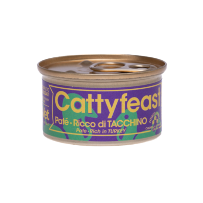 CattyFeast Pâtée riche en Dinde – Stérilisé – 85 g