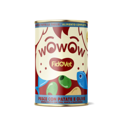 Wowow Poisson avec pommes de terre & olives – Adulte – 400 g