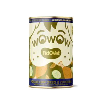 Wowow Poulet avec orge & courgettes – Senior – 400 g