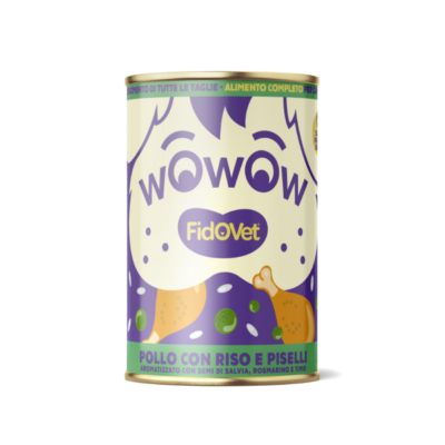 Wowow Poulet avec riz et petits pois – Chiot – 400 g