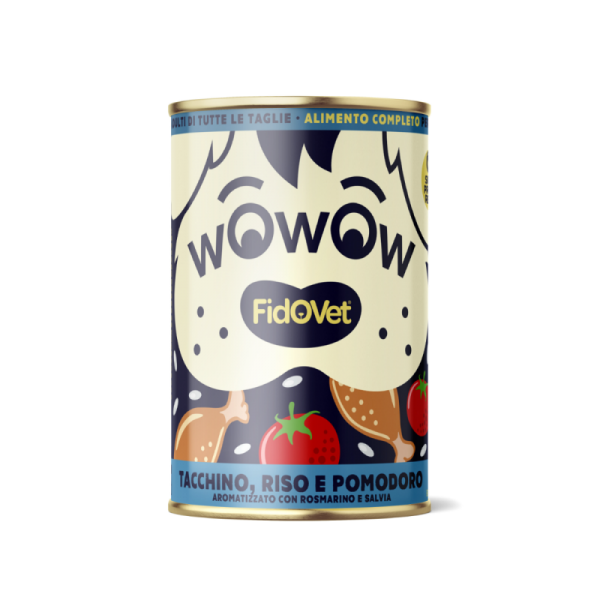 Wowow Dinde avec riz et tomate – Adulte – 400 g